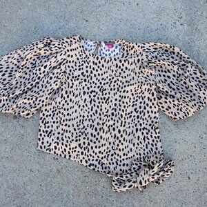 Vince Camuto Tan Puffer Sleeve Blouse S